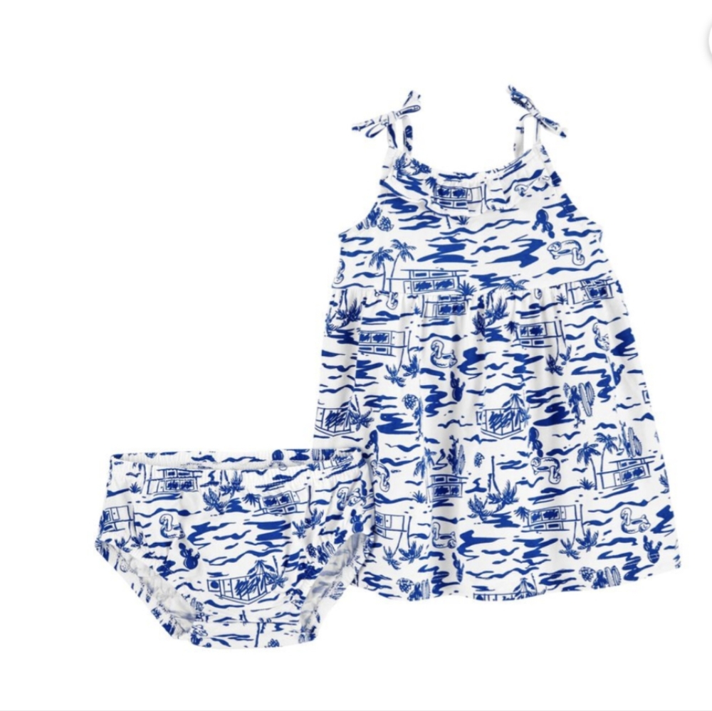 Baby Palm Tree Jersey Dress 9M